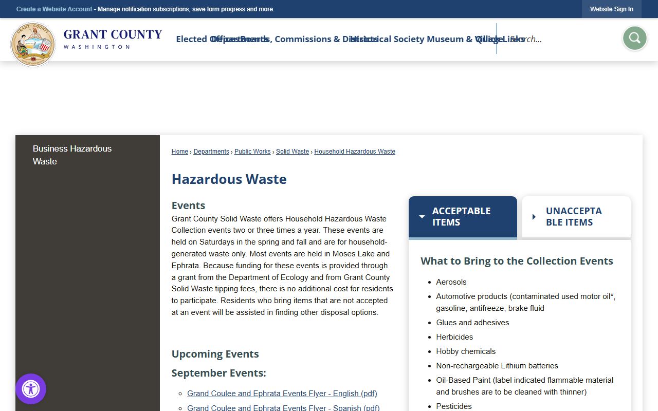 Grant County District Court official web page
